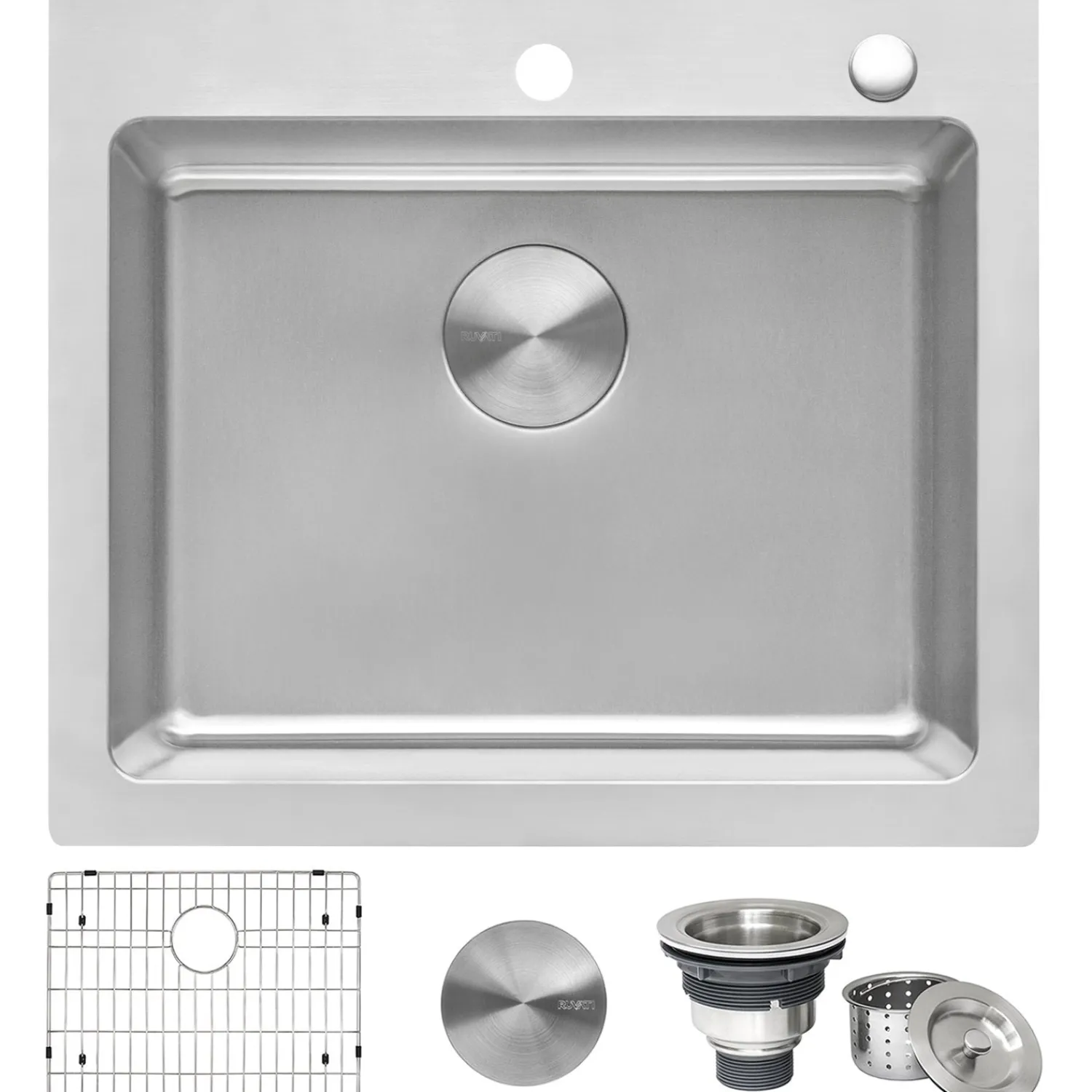 Best 23" x 20" Topmount 16 Gauge Stainless Steel Kitchen Sink Drop-In / Top Mount Sinks|Stainless Steel Sinks