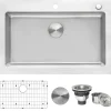 New 33" x 22" Topmount 16 Gauge Stainless Steel Kitchen Sink Drop-In / Top Mount Sinks|Stainless Steel Sinks