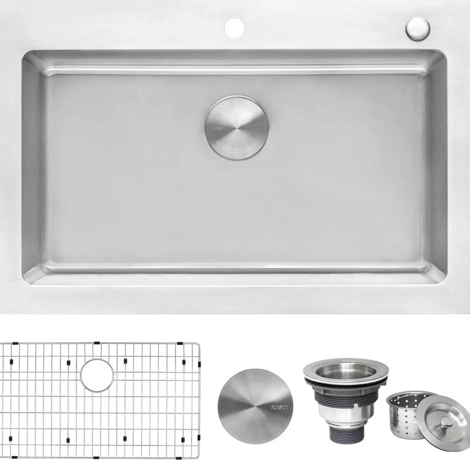 New 33" x 22" Topmount 16 Gauge Stainless Steel Kitchen Sink Drop-In / Top Mount Sinks|Stainless Steel Sinks