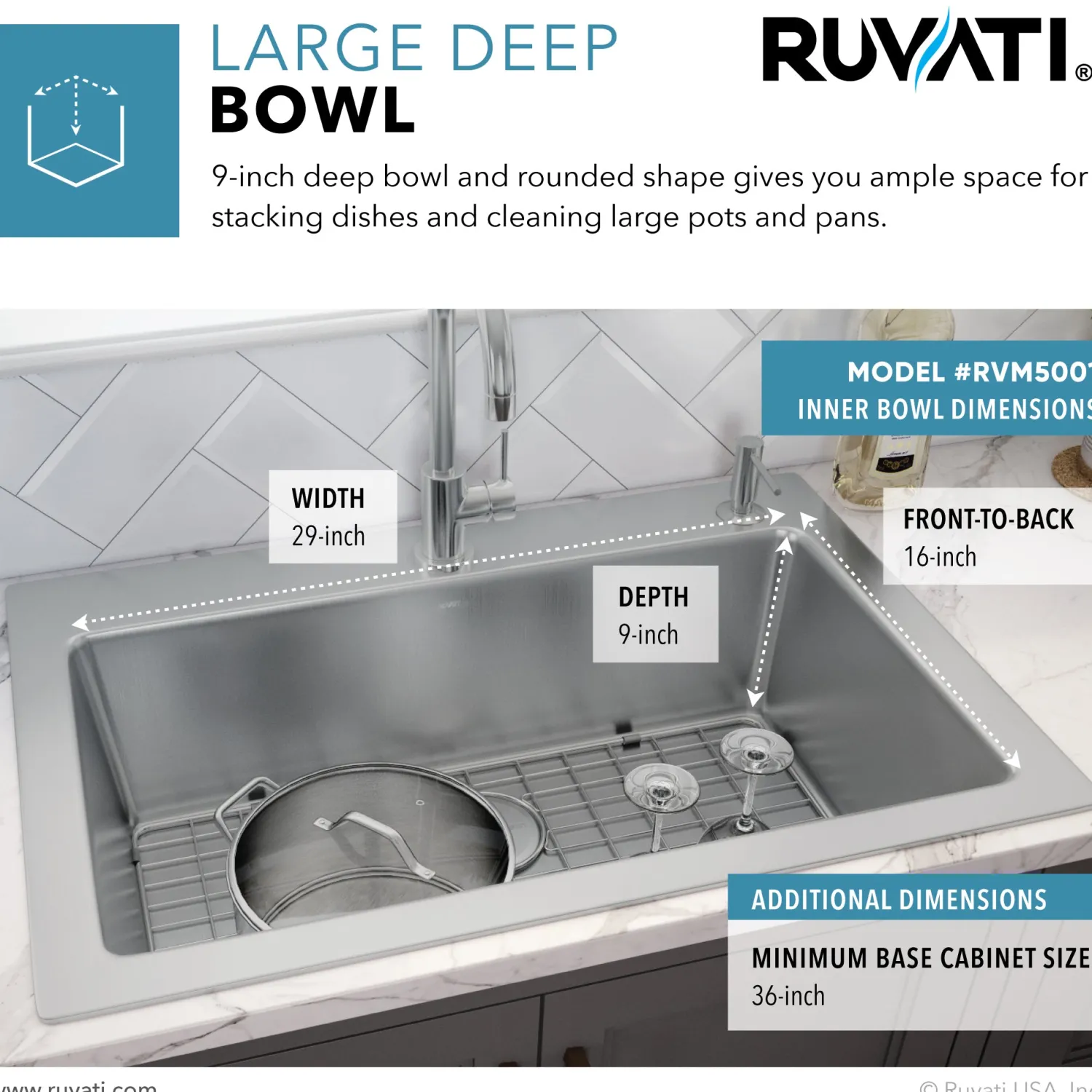 New 33" x 22" Topmount 16 Gauge Stainless Steel Kitchen Sink Drop-In / Top Mount Sinks|Stainless Steel Sinks