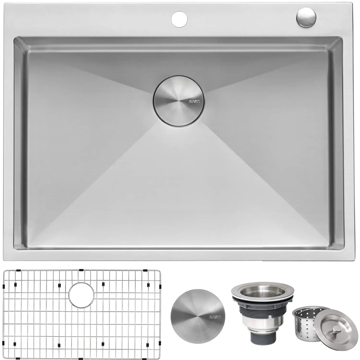 Best 27" x 20" Topmount 16 Gauge Stainless Kitchen Sink Drop-In / Top Mount Sinks|Stainless Steel Sinks