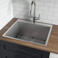 Sale 27" x 22" Topmount Laundry Utility Sink | 12" Deep Drop-In / Top Mount Sinks|Stainless Steel Sinks