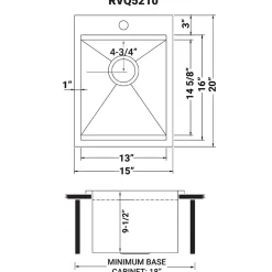 Online 15" x 20" Topmount Marine Grade T-316 Stainless Workstation Outdoor Sink- RVQ5210 Outdoor Sinks & Accessories|Laundry Room Chevron Down Icon