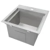 Online 15" x 15" Topmount Marine Grade T-316 Stainless Workstation Outdoor Sink - RVQ5215 Outdoor Sinks & Accessories|Laundry Room Chevron Down Icon