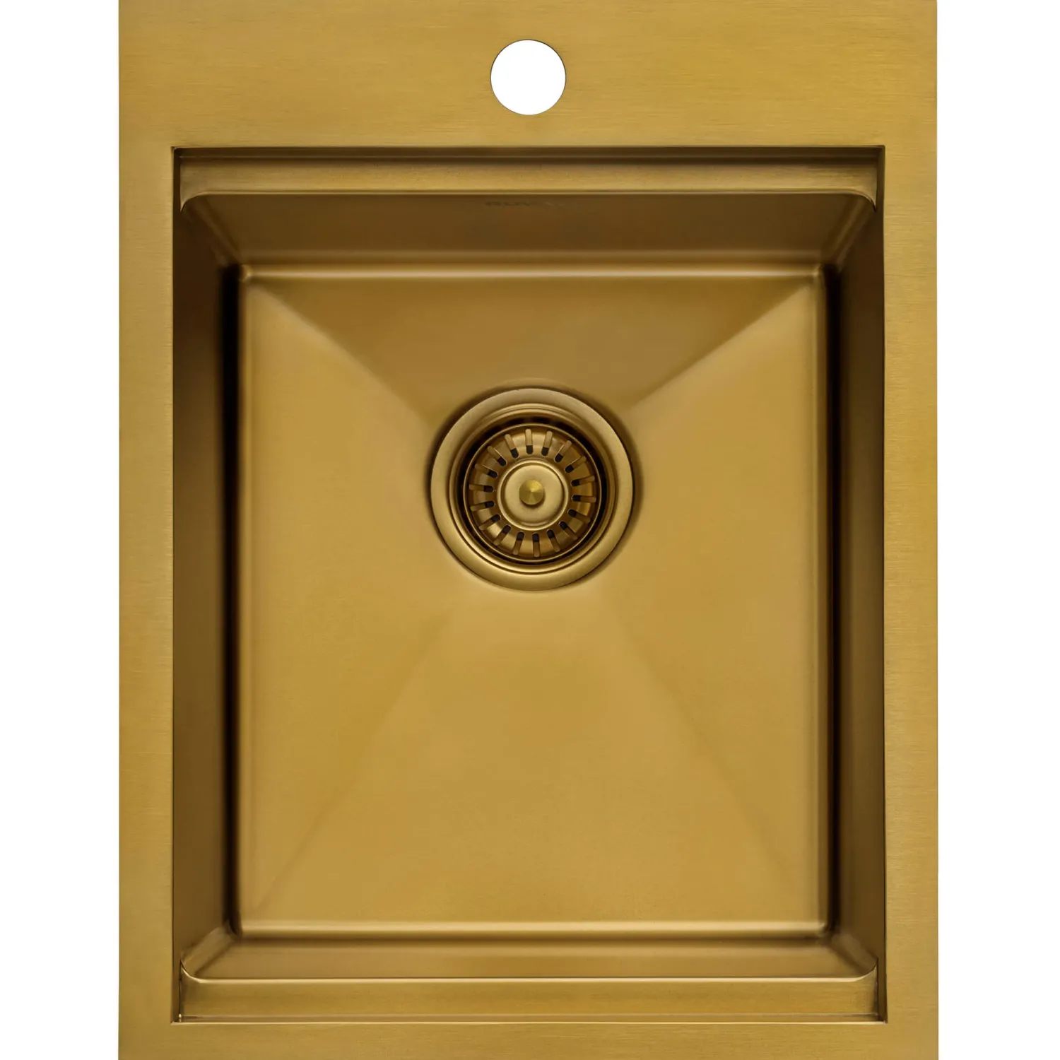 15" x 20" Topmount Matte Gold Stainless Steel Workstation Bar Sink Gunmetal, Brass, & Gold|Sinks For Tight Spaces