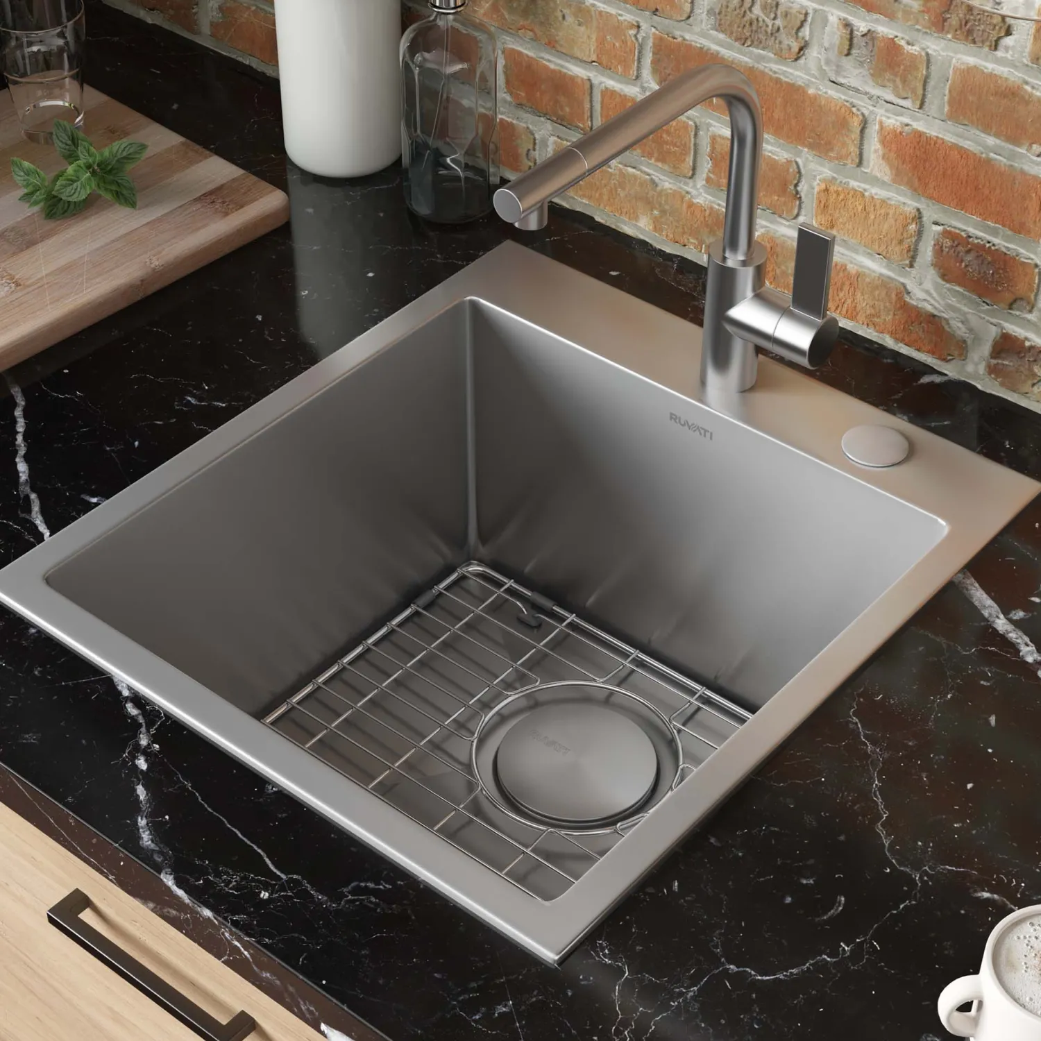 18" x 20" Topmount Prep Sink in 16 Gauge Stainless Sinks For Tight Spaces|Bar / Prep Sinks
