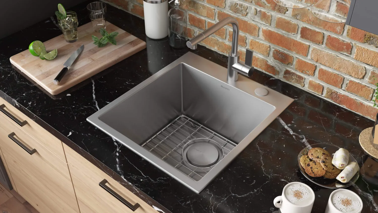 18" x 20" Topmount Prep Sink in 16 Gauge Stainless Sinks For Tight Spaces|Bar / Prep Sinks