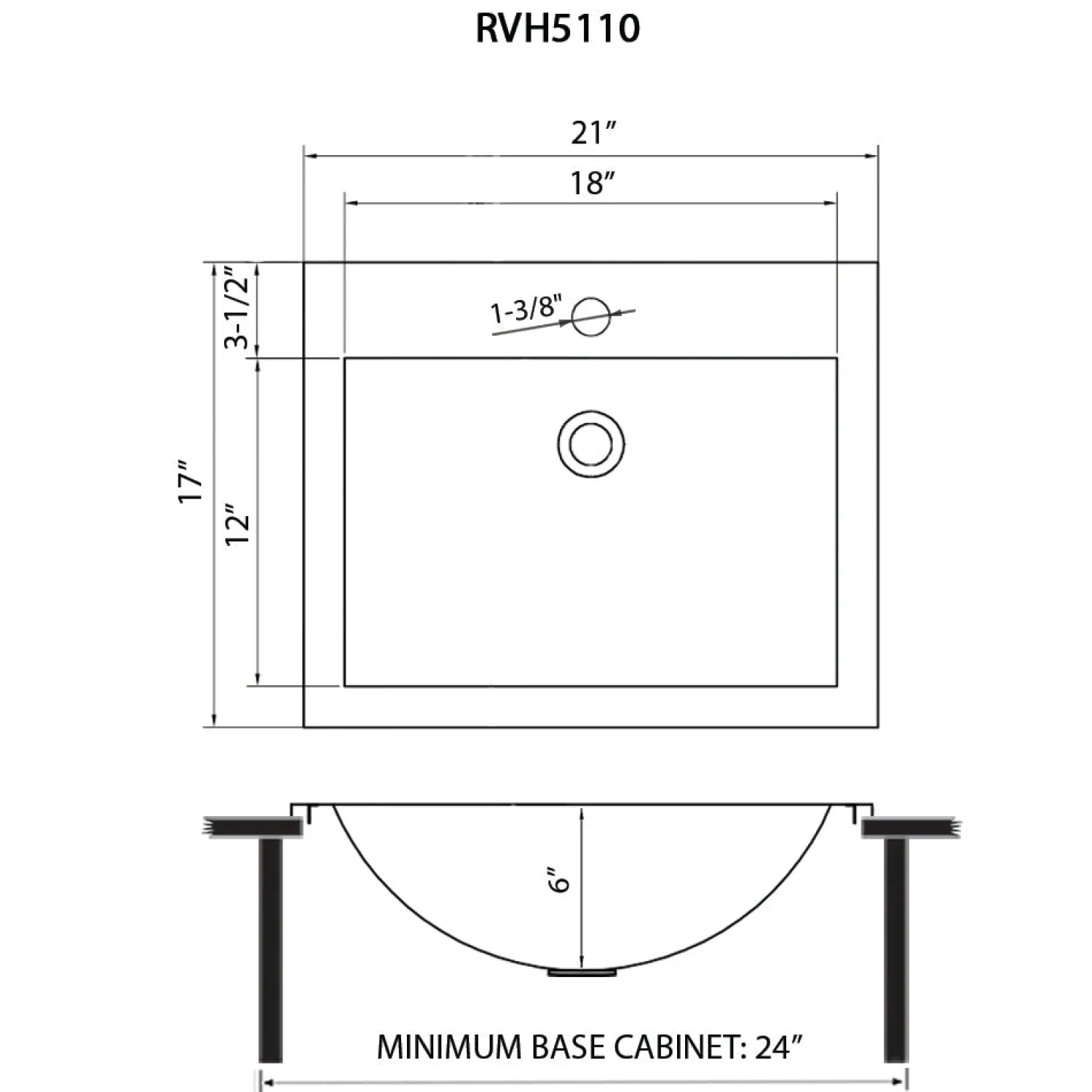 Sale 21" x 17" Topmount Stainless Steel Bathroom Sink Stainless Steel Sinks|Drop-In / Top Mount Sinks