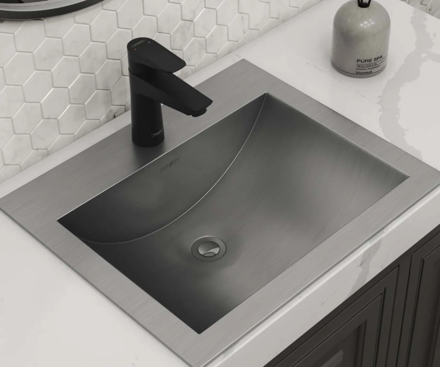 Sale 21" x 17" Topmount Stainless Steel Bathroom Sink Stainless Steel Sinks|Drop-In / Top Mount Sinks