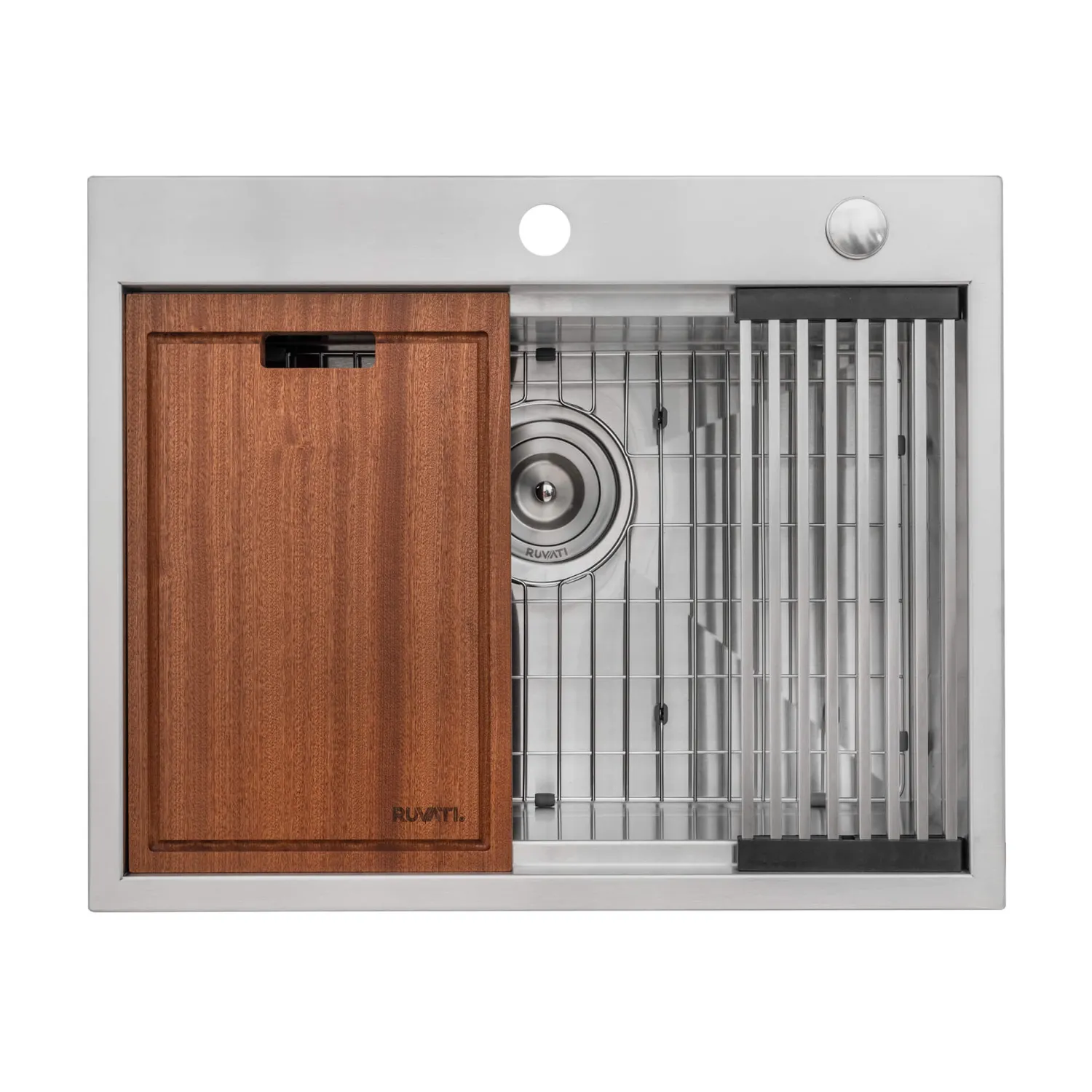Hot 25" x 20" Topmount Workstation Kitchen Sink Drop-In / Top Mount Sinks|Sinks For Tight Spaces