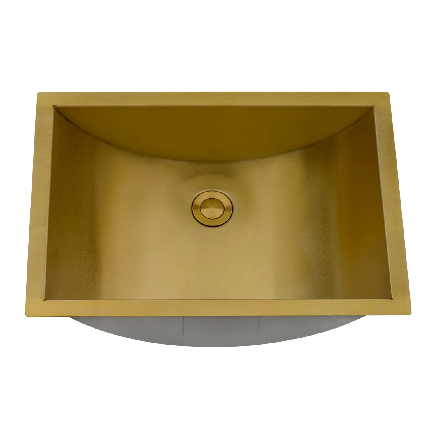 New 18" x 13" Undermount Brushed Gold Rectangular Stainless Steel Bathroom Sink Undermount|Gunmetal, Brass, & Gold
