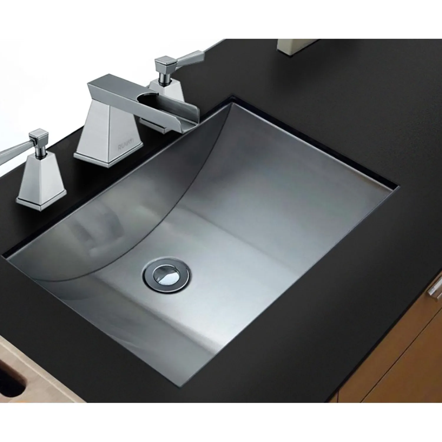 New 18" x 13" Undermount Brushed Stainless Steel Rectangular Bathroom Sink Undermount|Stainless Steel Sinks