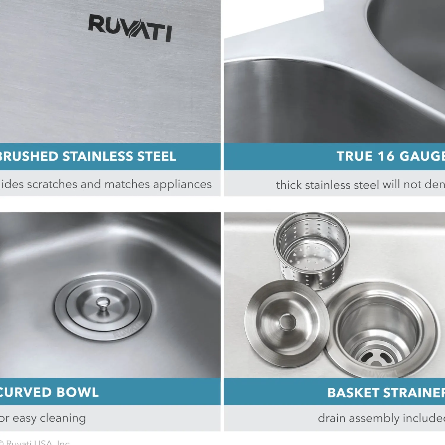Best 12 x 18" Undermount 16 Gauge Stainless Steel Bar Prep Sink Bar / Prep Sinks