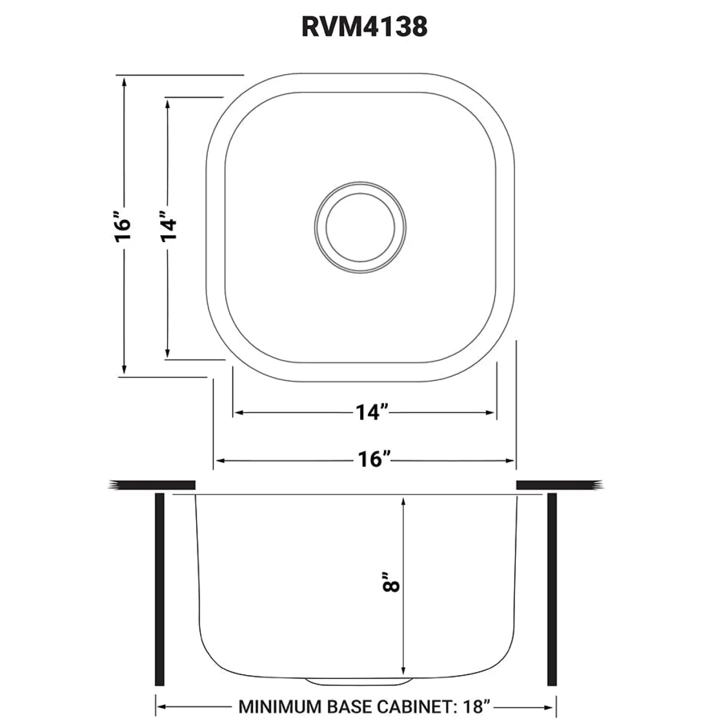Online 16 x 16" Undermount 16 Gauge Stainless Steel Bar Prep Sink Sinks For Tight Spaces|Bar / Prep Sinks