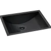 18" x 13" Undermount Gunmetal Rectangular Stainless Steel Bathroom Sink Undermount|Gunmetal, Brass, & Gold