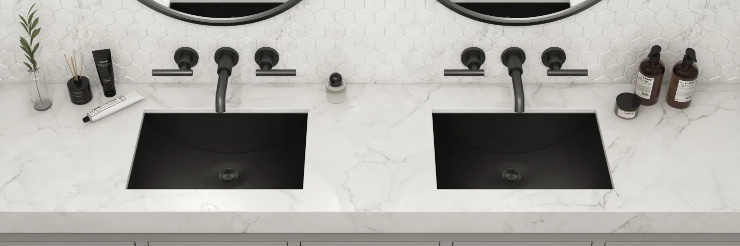18" x 13" Undermount Gunmetal Rectangular Stainless Steel Bathroom Sink Undermount|Gunmetal, Brass, & Gold