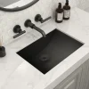 Outlet 20" x 14" Undermount Gunmetal Rectangular Stainless Steel Bathroom Sink Undermount|Gunmetal, Brass, & Gold