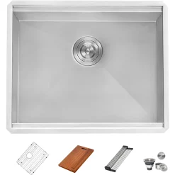 New 27" x 19" Undermount Laundry Utility Workstation Sink | 12" Deep Workstation Sinks|Stainless Steel Sinks