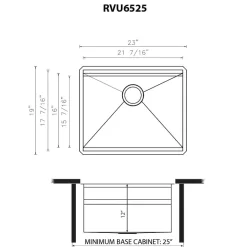 Hot 23" x 19" Undermount Laundry Workstation Sink 12" Deep with Washboard Single Bowl Sinks|Laundry & Utility Sinks