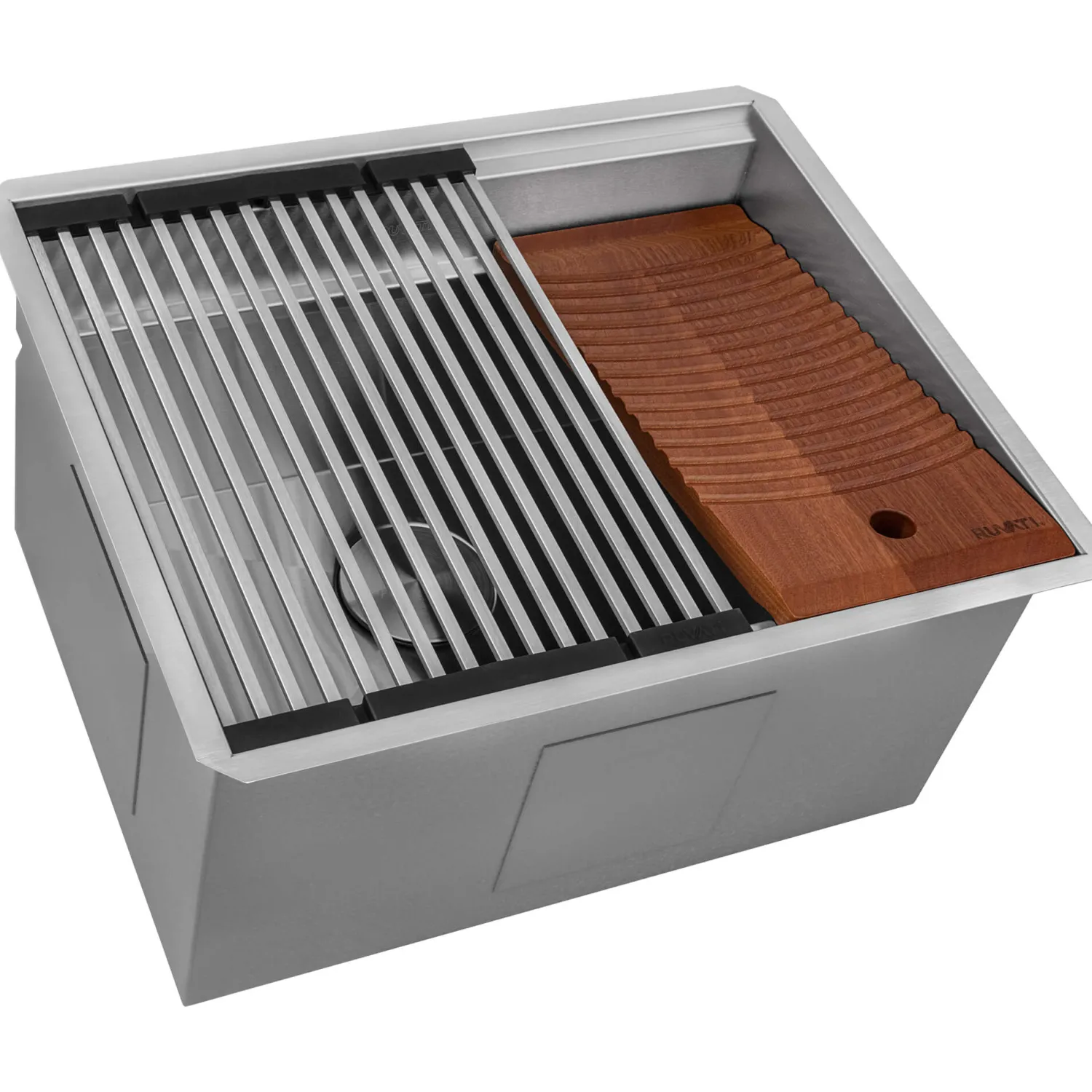 Hot 23" x 19" Undermount Laundry Workstation Sink 12" Deep with Washboard Single Bowl Sinks|Laundry & Utility Sinks