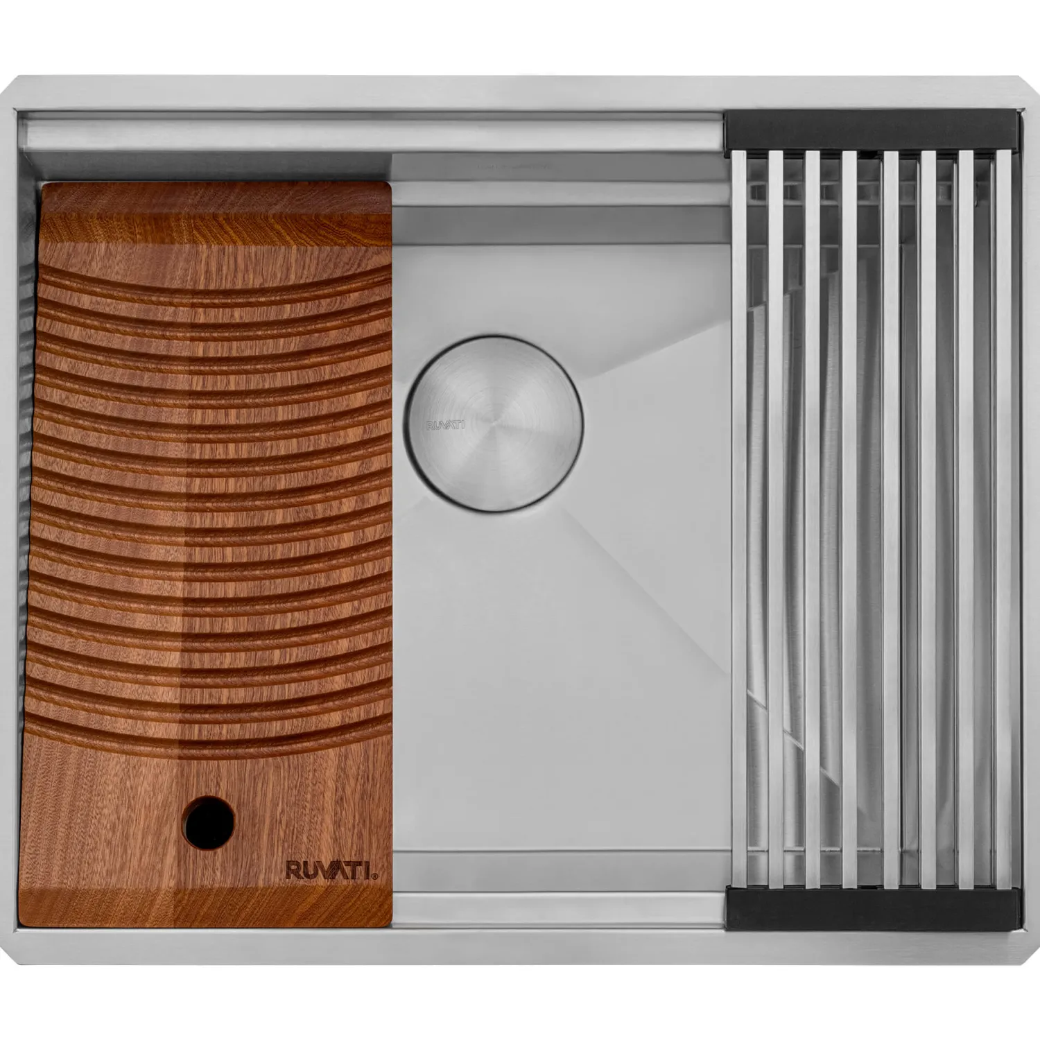 Hot 23" x 19" Undermount Laundry Workstation Sink 12" Deep with Washboard Single Bowl Sinks|Laundry & Utility Sinks