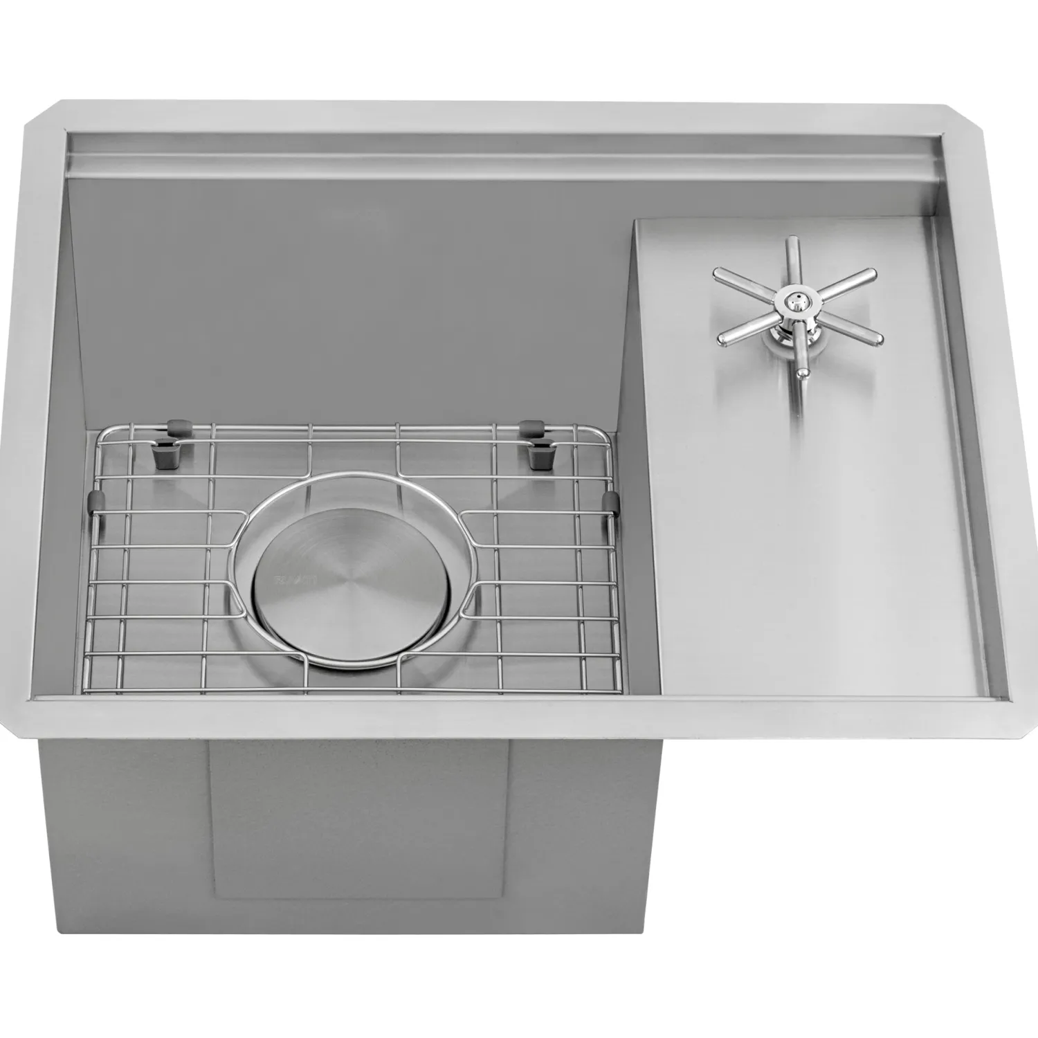 Clearance 22" x 18" Undermount Workstation Bar Sink and Glass Rinser Bar / Prep Sinks|Workstation Sinks