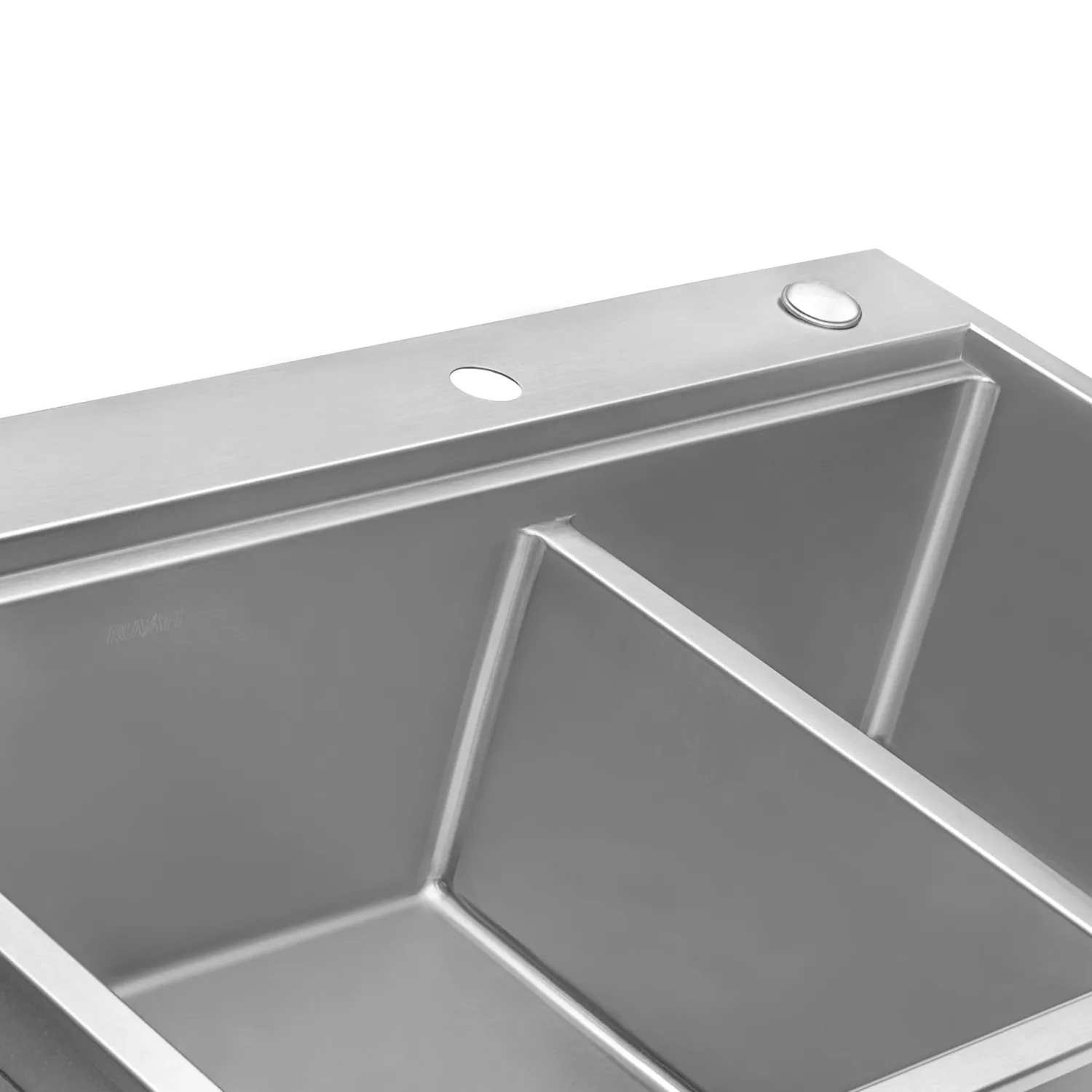 Online 33 x 22" Workstation Drop-in 60/40 Double Bowl Topmount Tight Radius 16 Gauge Stainless Steel Ledge Kitchen Sink Drop-In / Top Mount Sinks|Stainless Steel Sinks