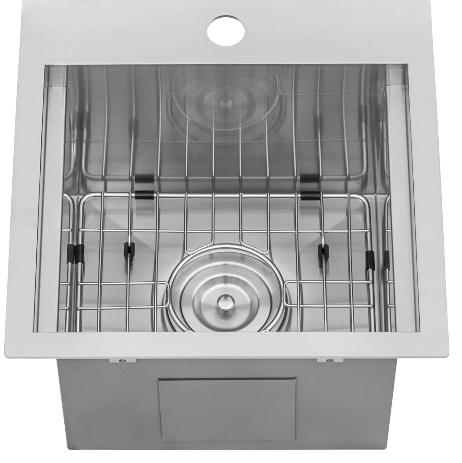 Clearance 15 x 15" Workstation Drop-in Topmount 16 Gauge Stainless Steel Bar Prep RV Sink Bar / Prep Sinks|Workstation Sinks