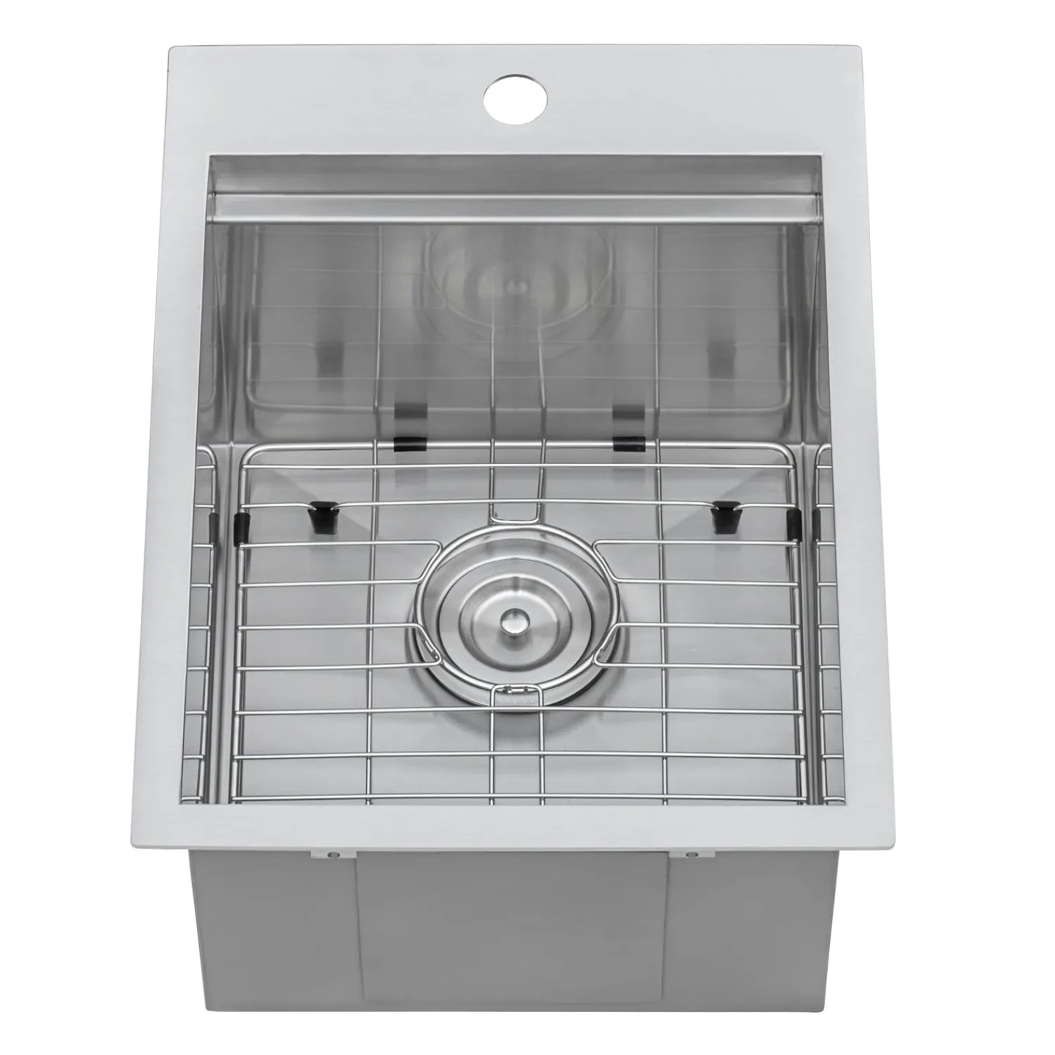 Discount 15 x 20" Workstation Drop-in Topmount 16 Gauge Stainless Steel Bar Prep RV Sink Bar / Prep Sinks|Workstation Sinks