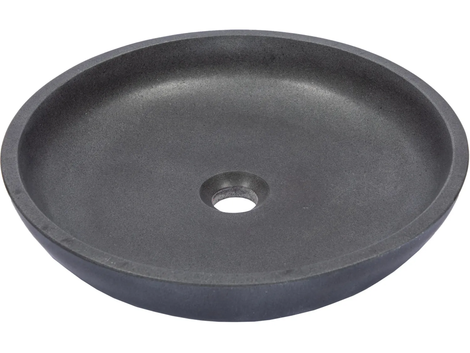 Clearance Shallow Round Vessel Sink in Lava Stone Above Counter / Vessel Sinks