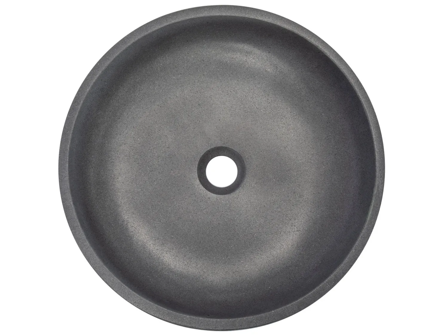 Clearance Shallow Round Vessel Sink in Lava Stone Above Counter / Vessel Sinks