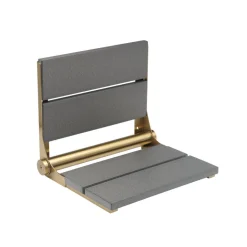 Clearance 18" Shower Seat with Brushed Gold Frame Shower Seats