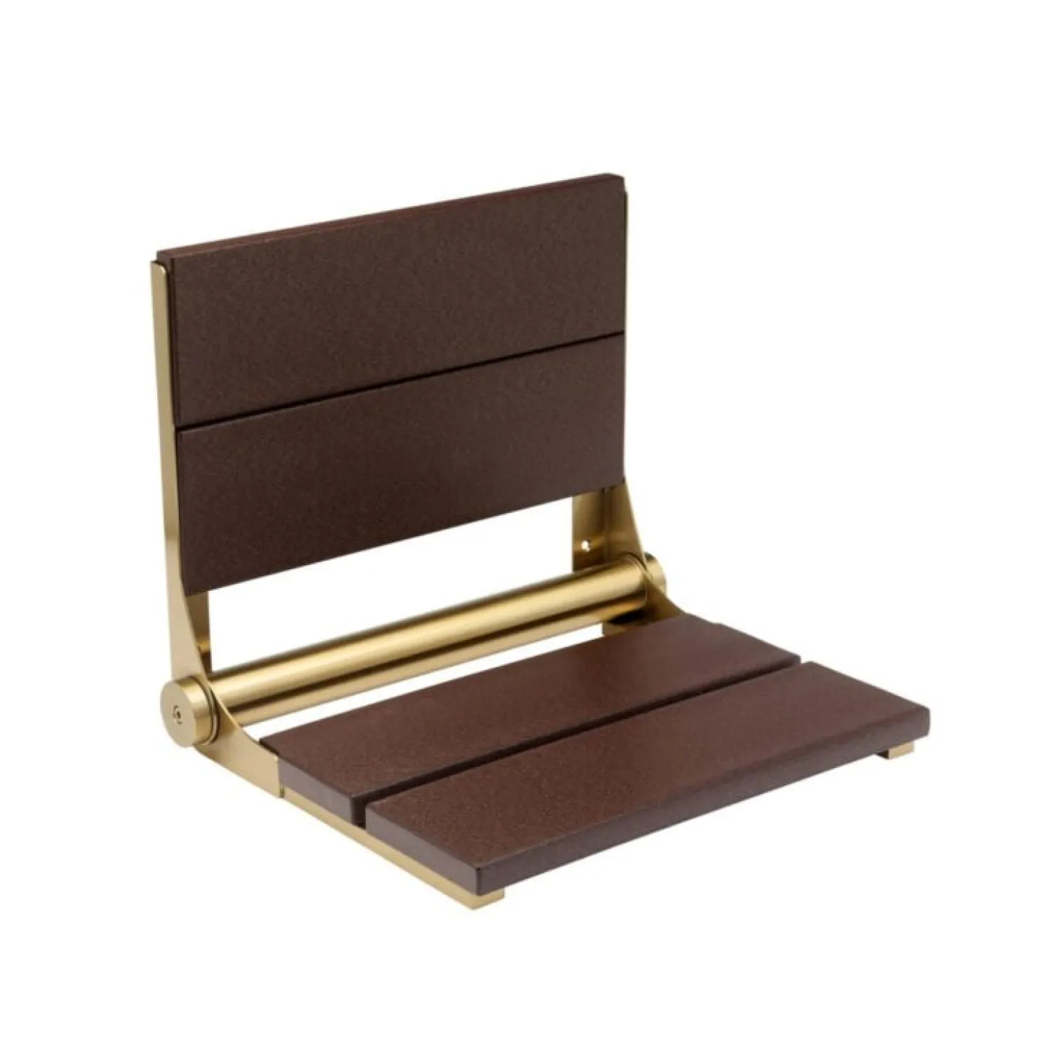 Clearance 18" Shower Seat with Brushed Gold Frame Shower Seats
