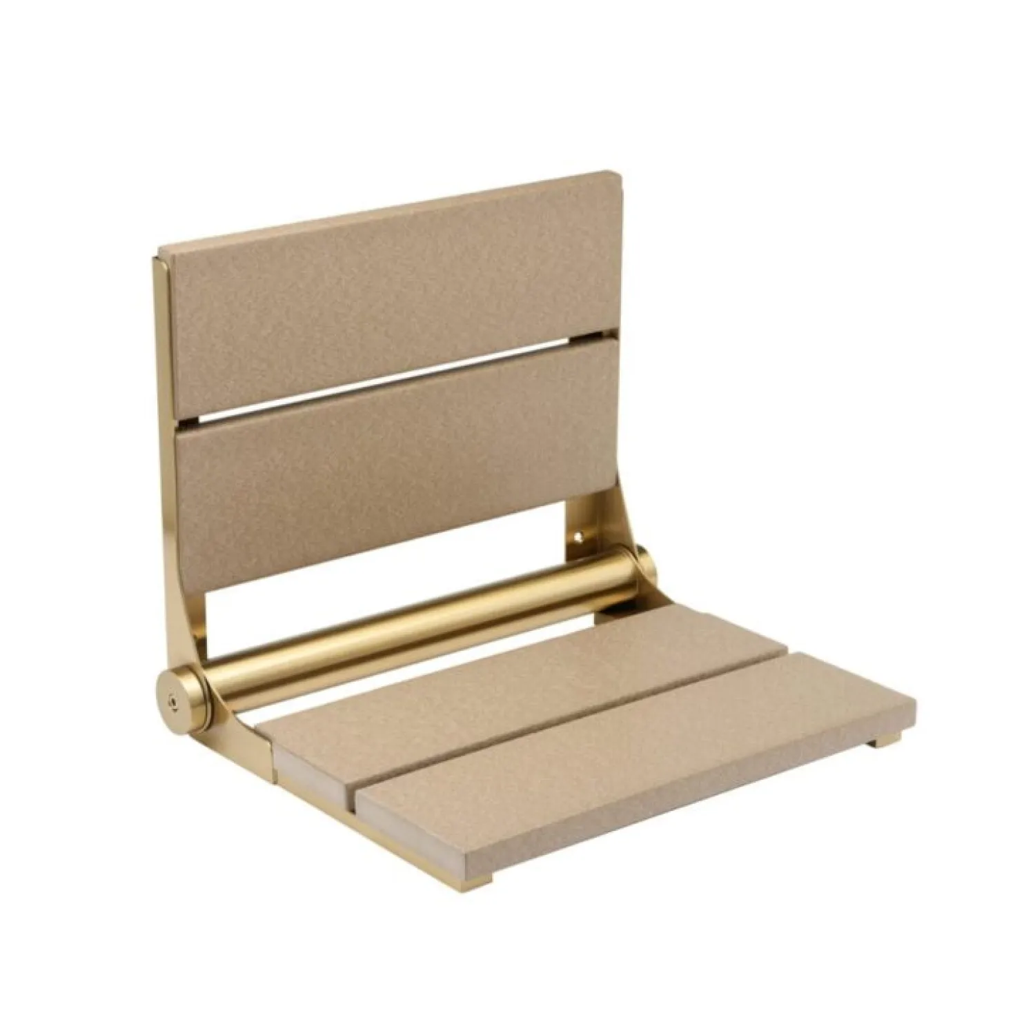 Clearance 18" Shower Seat with Brushed Gold Frame Shower Seats