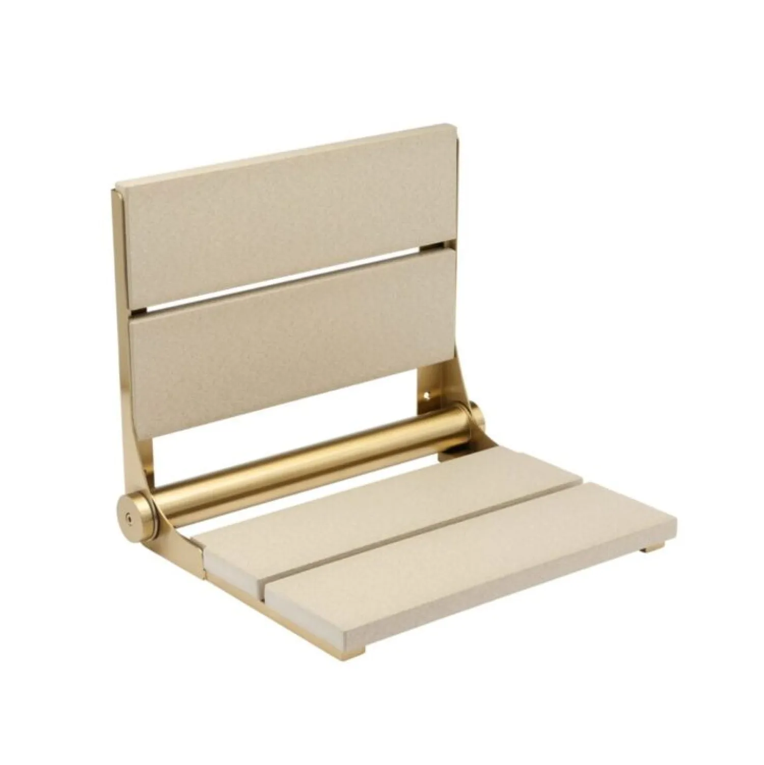 Clearance 18" Shower Seat with Brushed Gold Frame Shower Seats