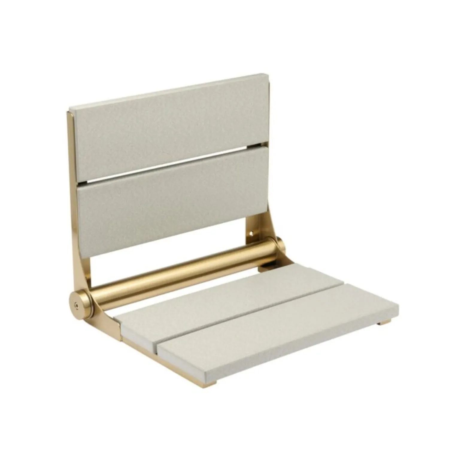 Clearance 18" Shower Seat with Brushed Gold Frame Shower Seats