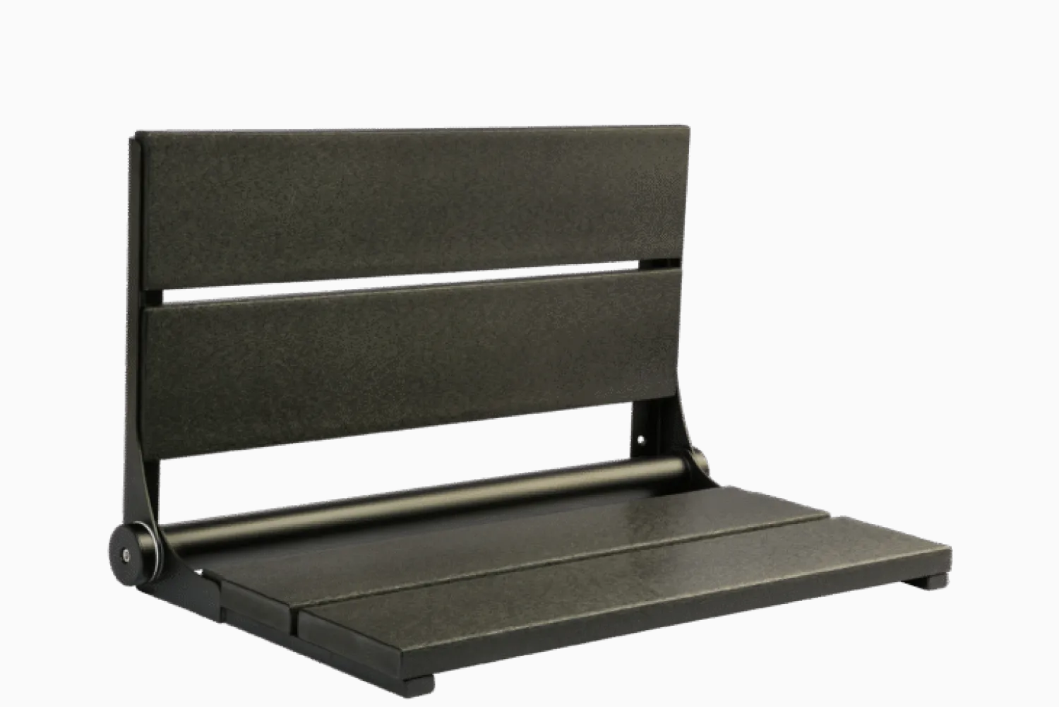 Outlet 26" Shower Seat with Matte Black Frame Shower Seats