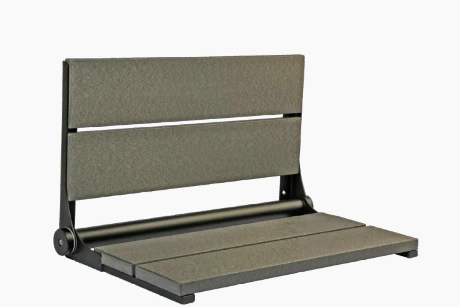 Outlet 26" Shower Seat with Matte Black Frame Shower Seats