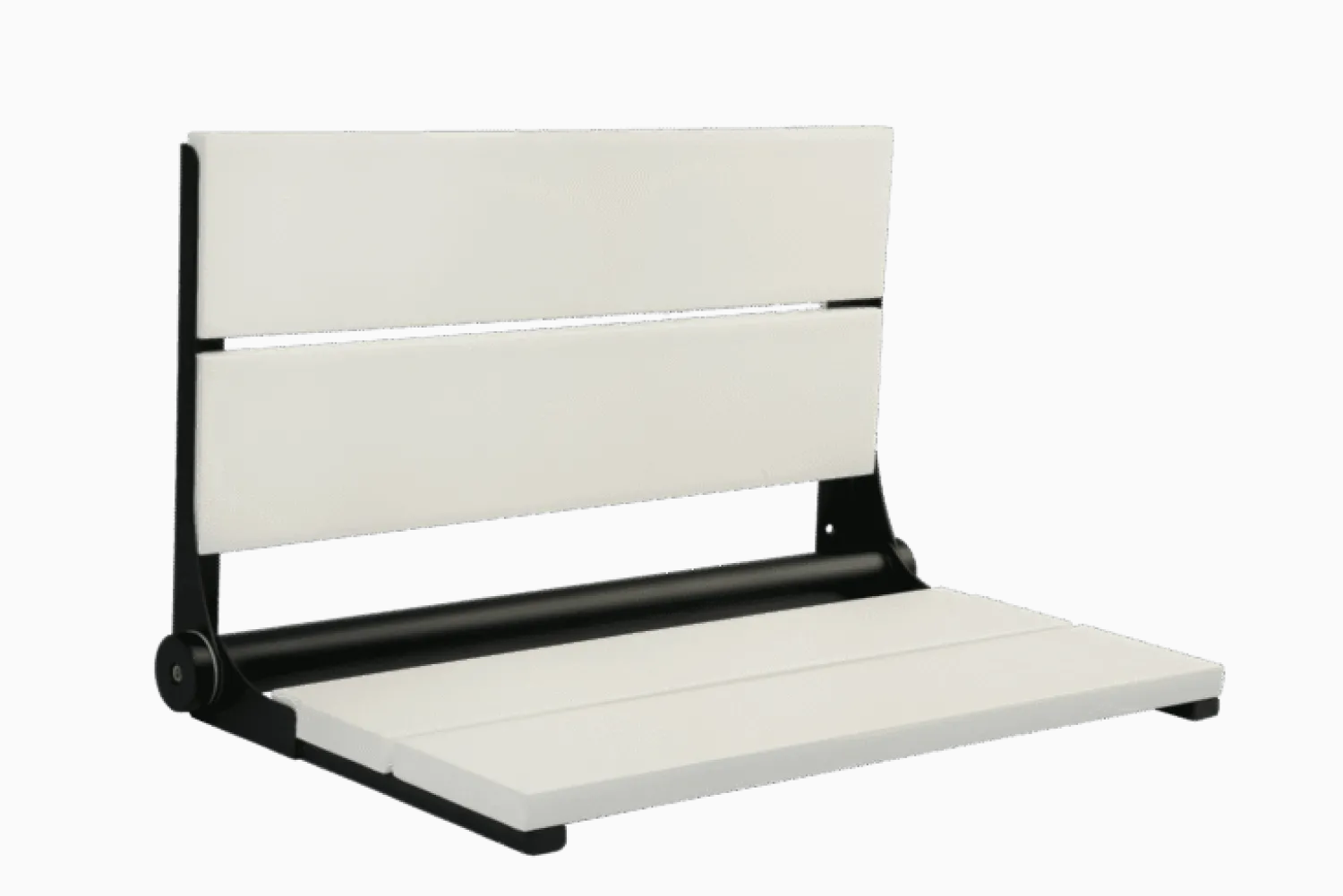 Outlet 26" Shower Seat with Matte Black Frame Shower Seats