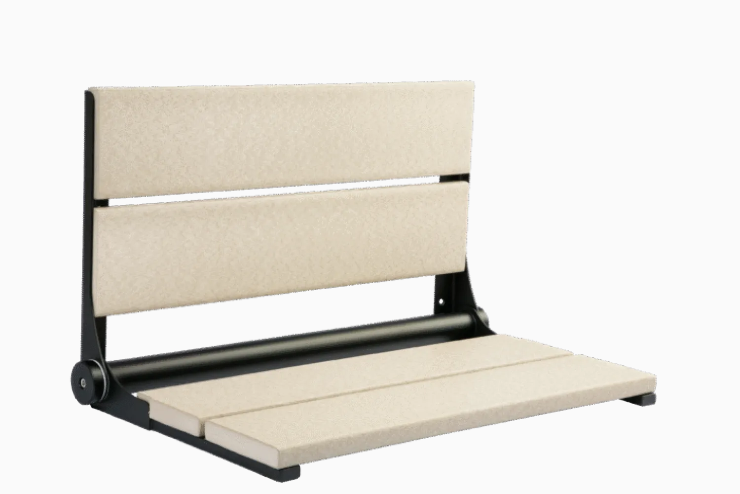 Outlet 26" Shower Seat with Matte Black Frame Shower Seats