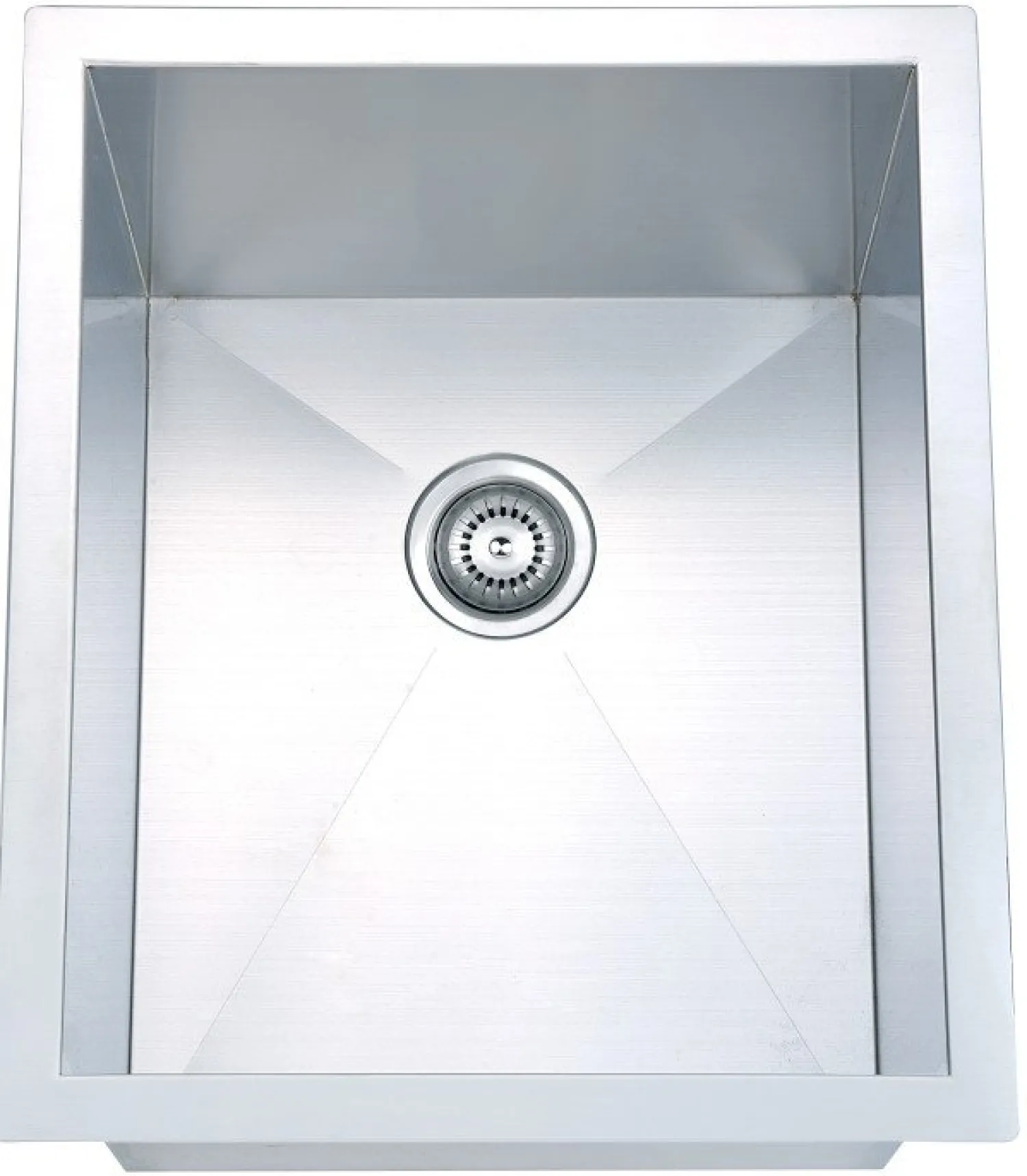 New 15" Single Bowl Under Mount 18 Gauge Stainless Steel Kitchen Sink Bar / Prep Sinks