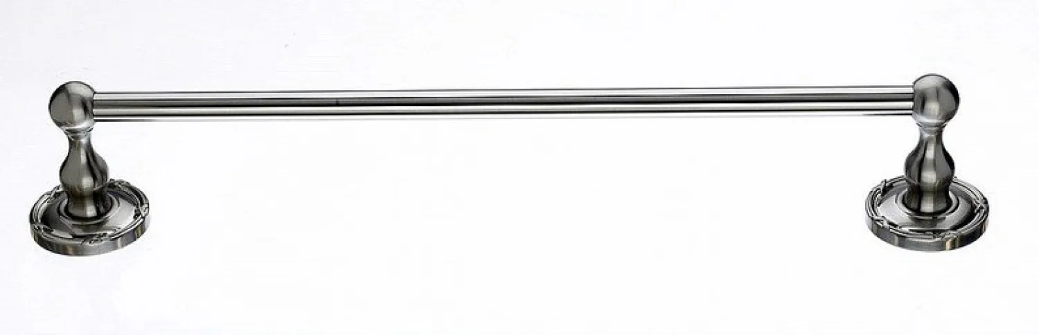 Outlet 18" Single Towel Bar With Ribbon & Reed Detail In Brushed Satin Nickel Top Knobs|Brushed Nickel Hardware