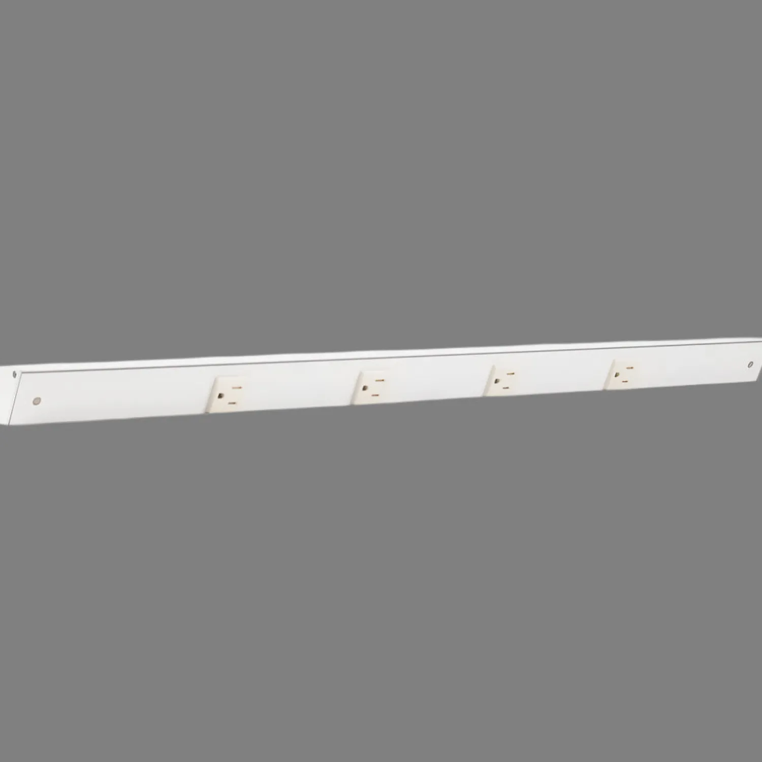 Sale Slim Angle Under Cabinet Outlet Power Strip | White Finish Power Strips