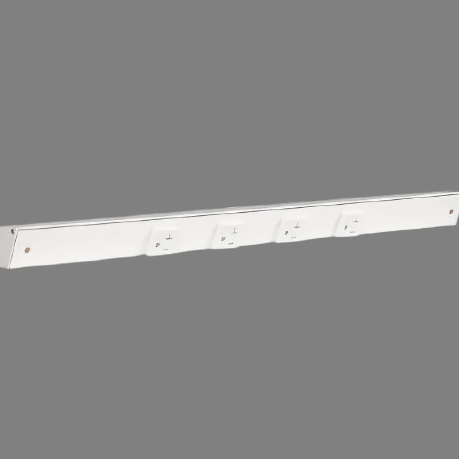 Sale Slim Angle Under Cabinet Outlet Power Strip | White Finish Power Strips