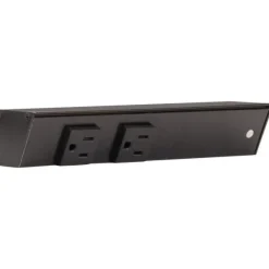 Hot Slim Angle Under Cabinet Outlet Power Strip | Black Finish Power Strips