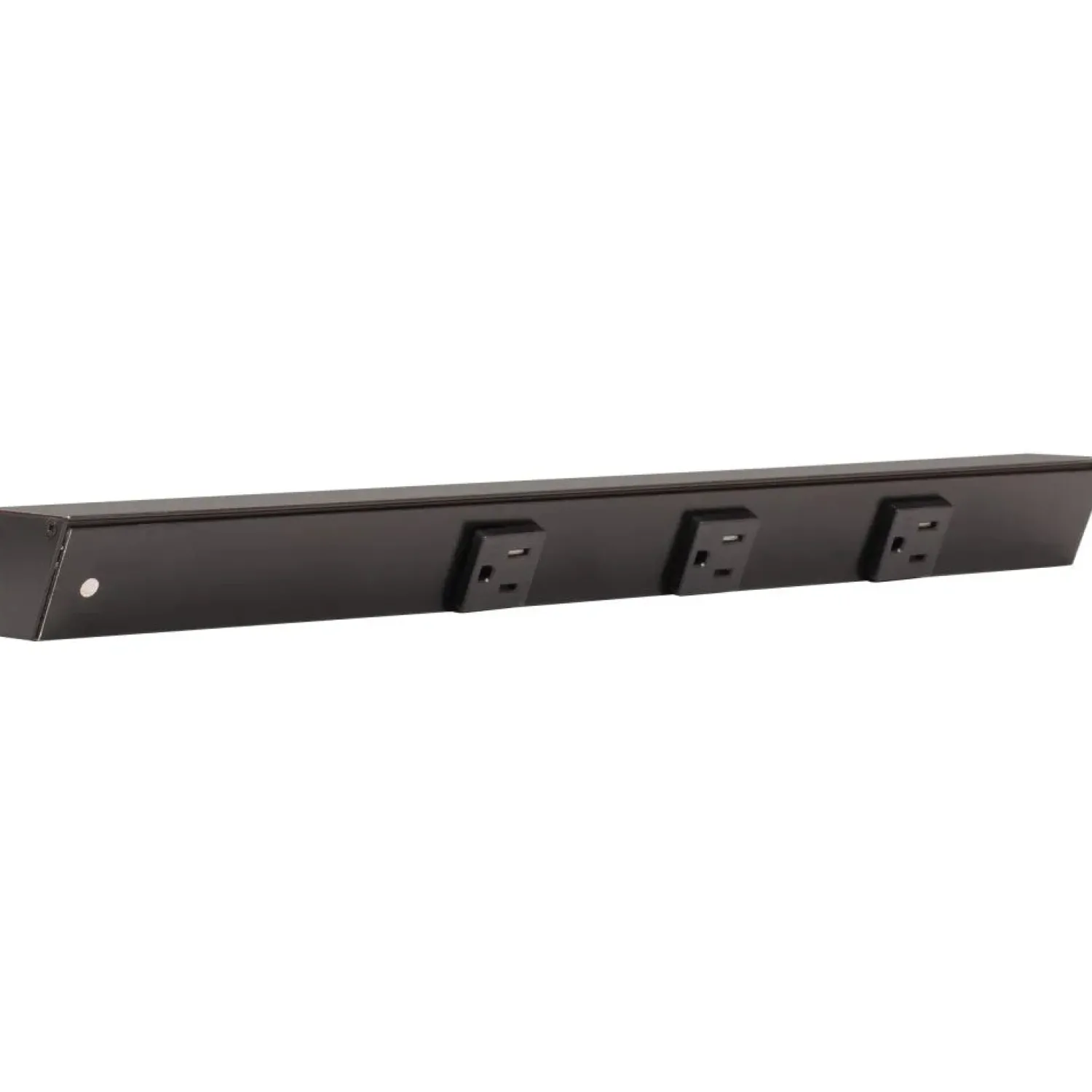 Hot Slim Angle Under Cabinet Outlet Power Strip | Black Finish Power Strips