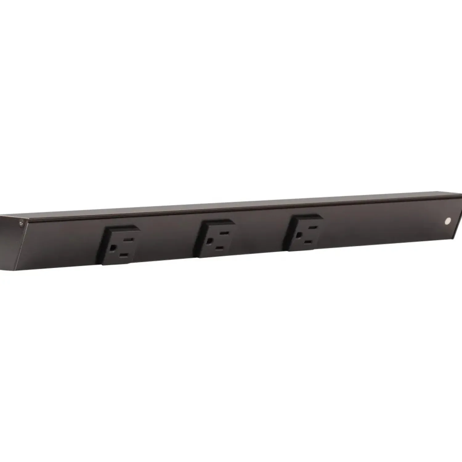 Hot Slim Angle Under Cabinet Outlet Power Strip | Black Finish Power Strips