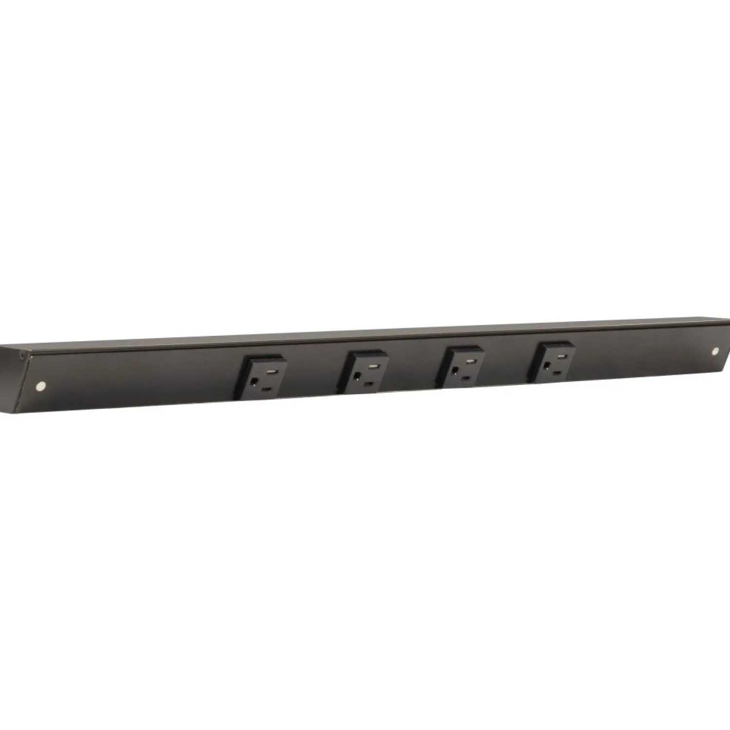 Hot Slim Angle Under Cabinet Outlet Power Strip | Black Finish Power Strips