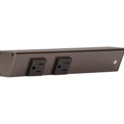 Online Slim Angle Under Cabinet Outlet Power Strip | Bronze Finish Power Strips