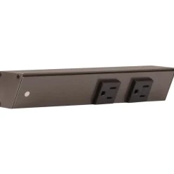 Online Slim Angle Under Cabinet Outlet Power Strip | Bronze Finish Power Strips